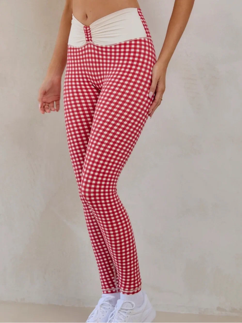 Red Gingham Workout Set